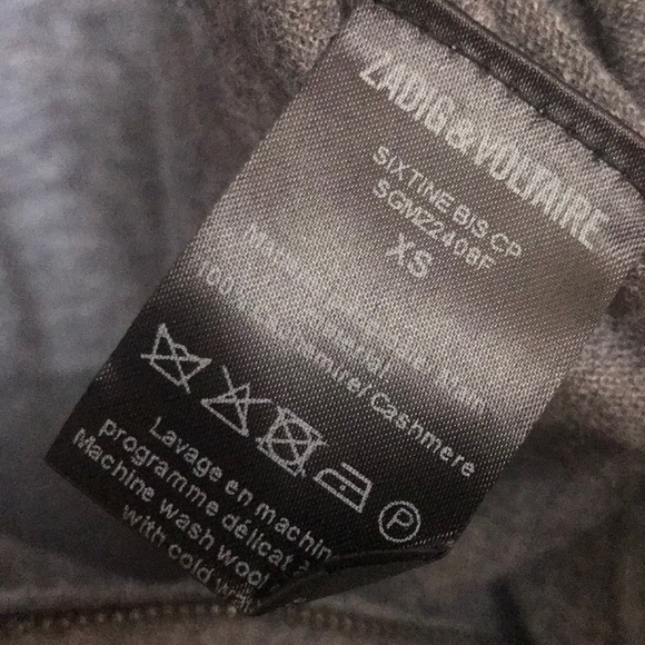 Zadig and Voltaire Sistine Bis Cashmere Jacket XS - Picture 10 of 13